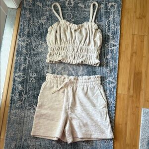 Current Air Cream Sleepwear Set Size S